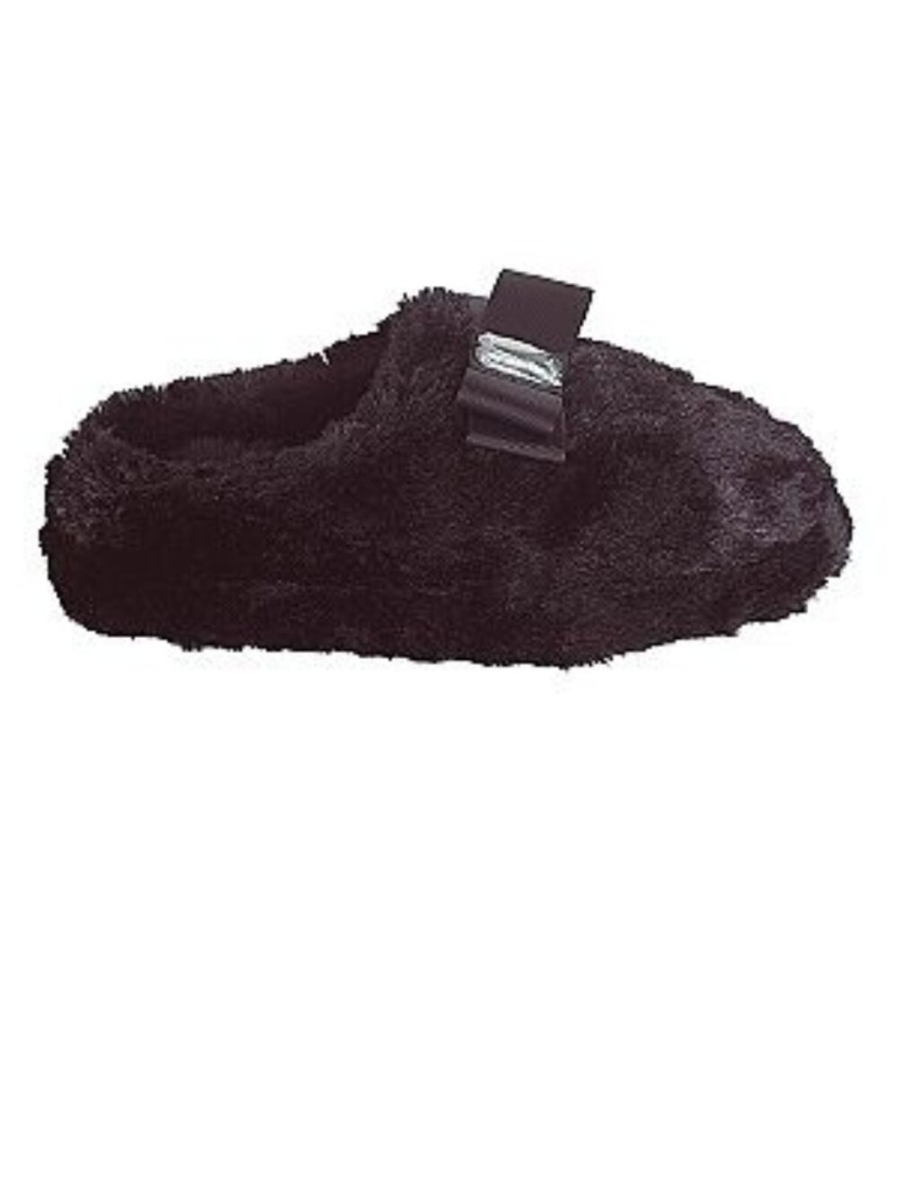 Personal Identity Women's Jammies Fur Scuff Slipper, Black, Size 7